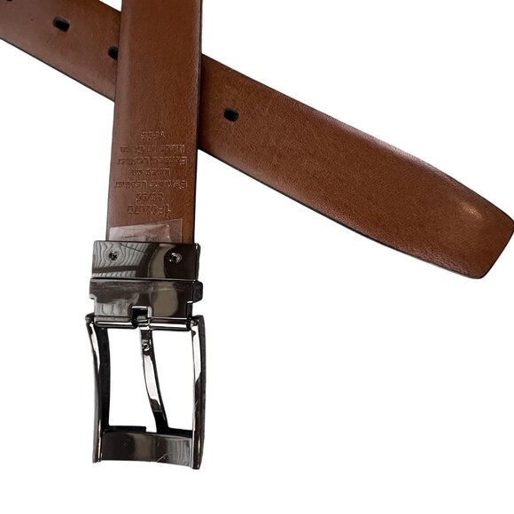 Perry Ellis Men 36 Belt Black Brown Reversible Genuine Leather Dress Classic - Picture 7 of 10